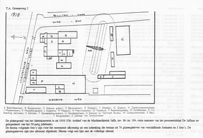 57513 Plattegrond van het terrein van de machinefabriek van de firma Louis Smulders & Co (Groeneweg 2) te Utrecht.N.B. ...